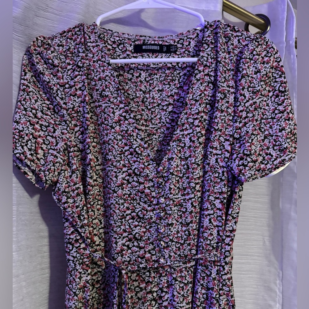 Missguided Multicolor Floral Maxi Dress